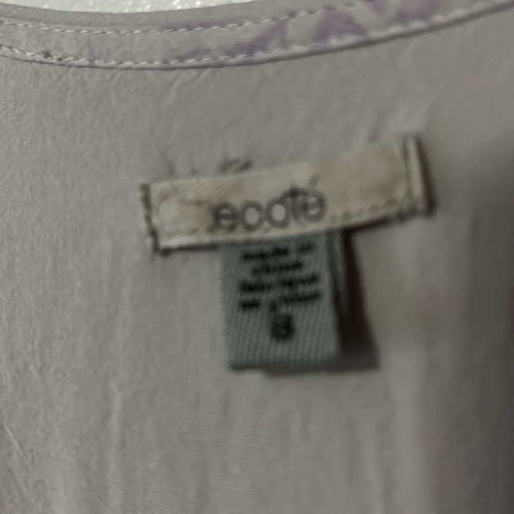 Ecote Urban Outfitters Gray Floral Babydoll Style 3/4 Sleeve Flowy Mini Dress - Picture 7 of 8